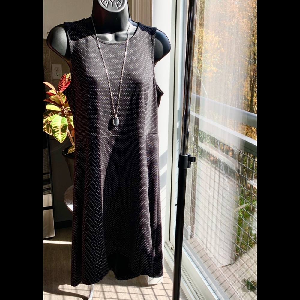 Gap Petite Black and White Polka Dot Dress NWT
